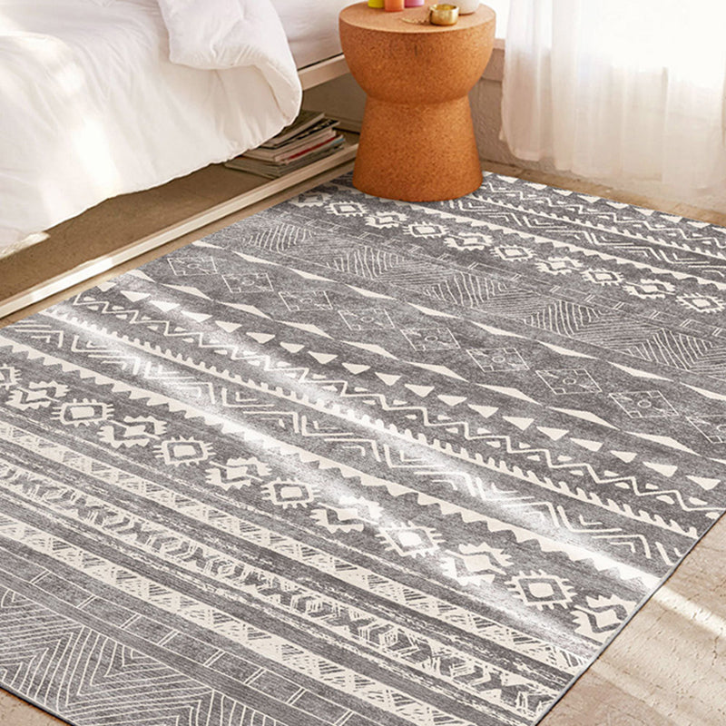 Boho-Chic Southwestern Print Rug Multicolor Polyester Area Carpet Non-Slip Backing Rug for Bedroom