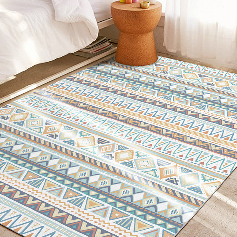 Boho-Chic Southwestern Print Raping Multicolor Polyester Area Tapis Tapis de support non glissement pour chambre à coucher