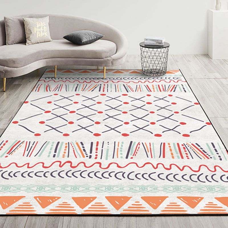 Boho-Chic Southwestern Print Rug Multicolor Polyester Area Carpet Non-Slip Backing Rug for Bedroom