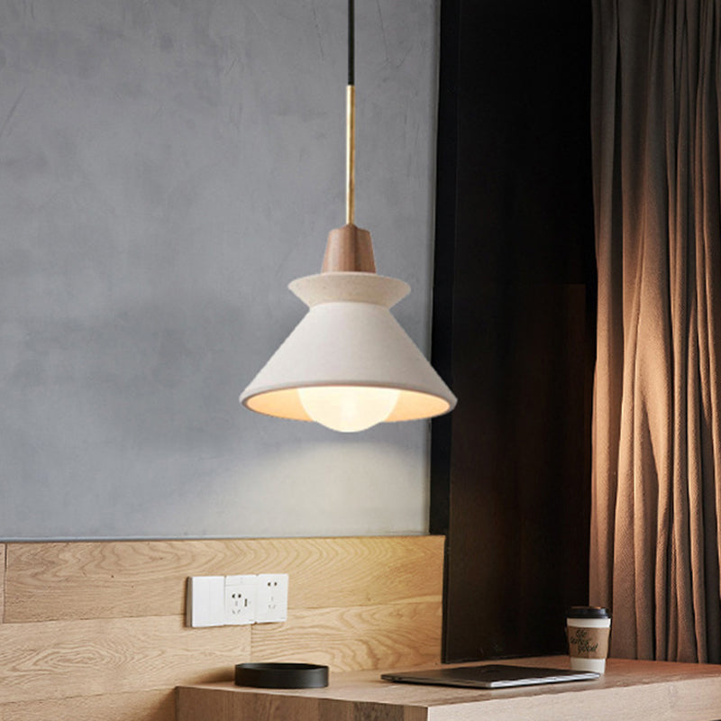 Modern Simplicity Cone Ceiling Chandelier Cement Hanging Light for Living Room