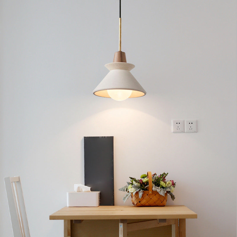 Moderne eenvoudige kegel plafond kroonluchter cement hangend licht voor woonkamer