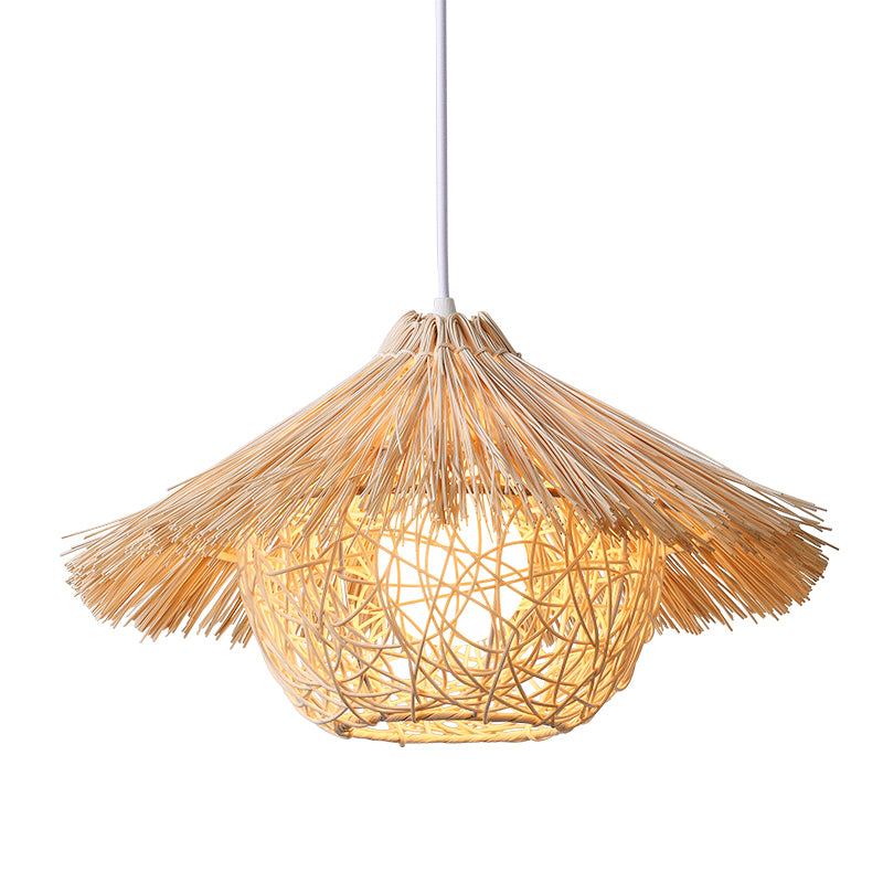 Lampada a sospensione a forma di nido rattan Light Asia Assiction Bening Light for Restaurant