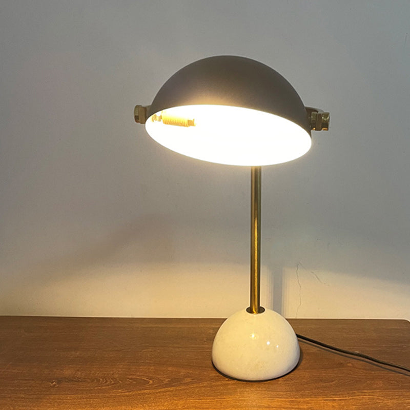 Bend Table Lamp Postmodern Metal 1-Light Black Night Lamp with Adjustable Dome Shade