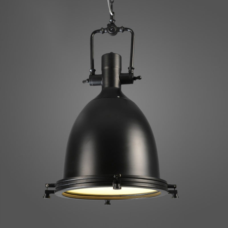 1 Light Dome Ceiling Pendant Industrial Style Metal Hanging Light Fixtures for Restaurant