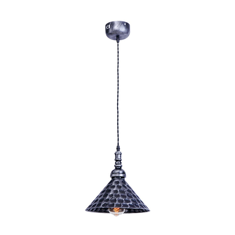 1 Light Cone Hanging Ceiling Lights Industrial Style Metal Pendant for Clothing Store