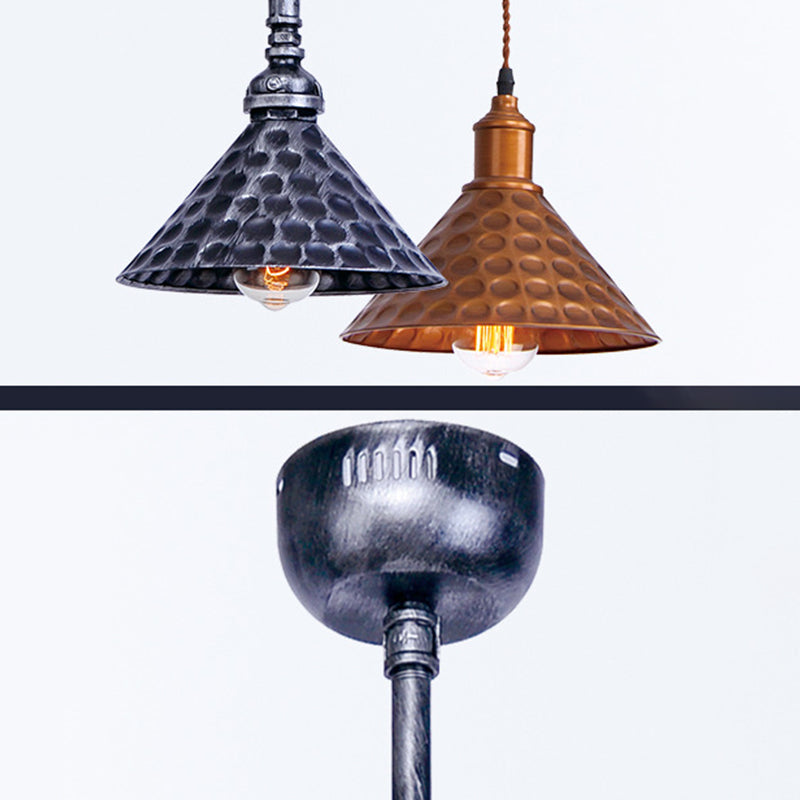 1 Light Cone Hanging Ceiling Lights Industrial Style Metal Pendant for Clothing Store