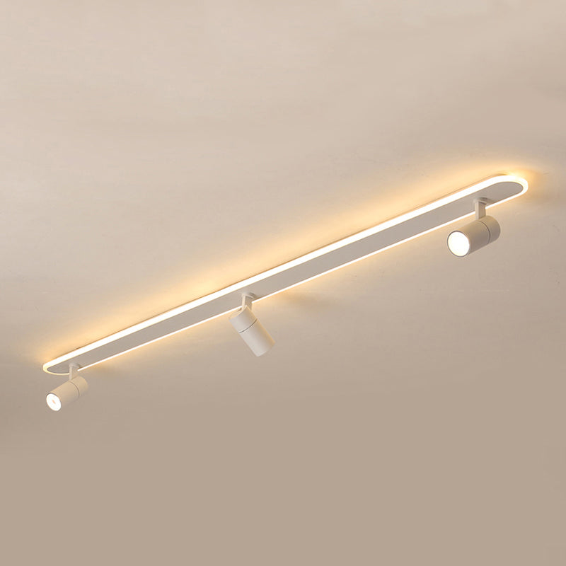 Aluminium lineaire inbouwarmatuur, nieuw modern wit plafondmontagearmatuur met spotlight