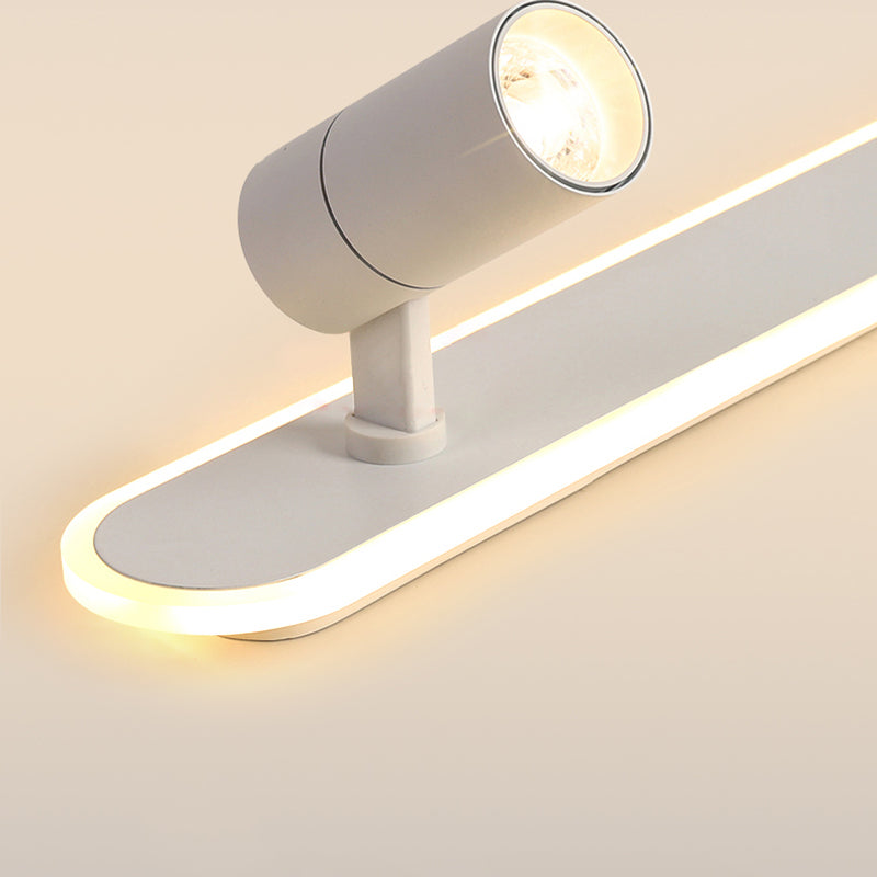 Aluminium lineaire inbouwarmatuur, nieuw modern wit plafondmontagearmatuur met spotlight