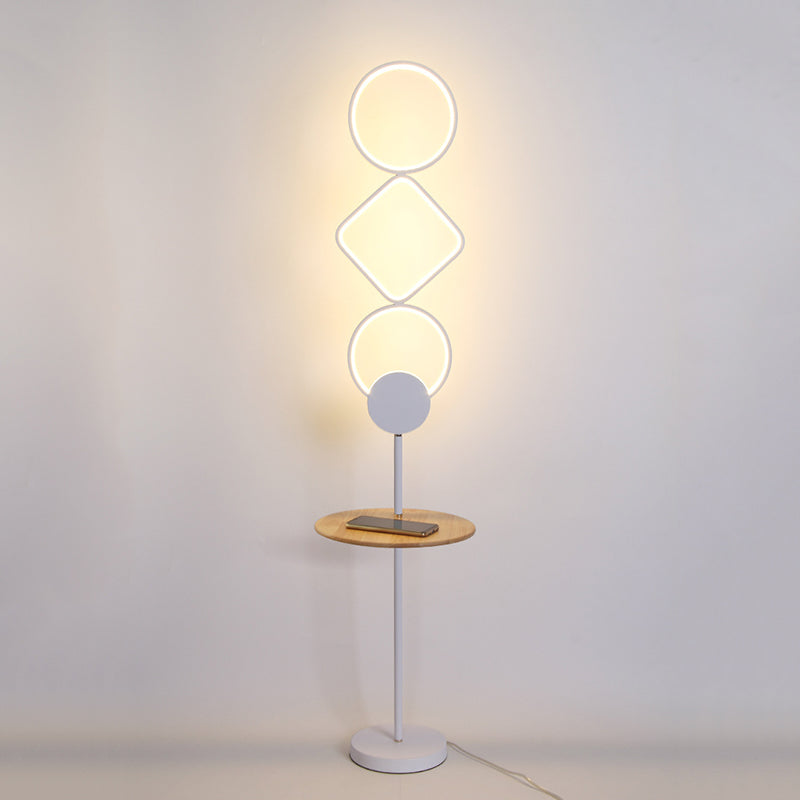 Geometric Linear Floor Light Simplicity Acrylic Living Room LED Floor Standing Lamp