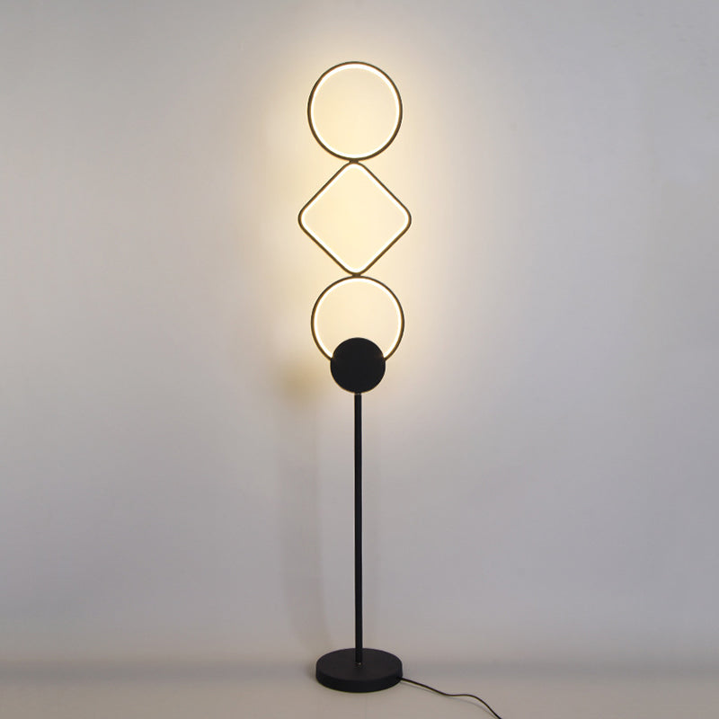 Geometric Linear Floor Light Simplicity Acrylic Living Room LED Floor Standing Lamp