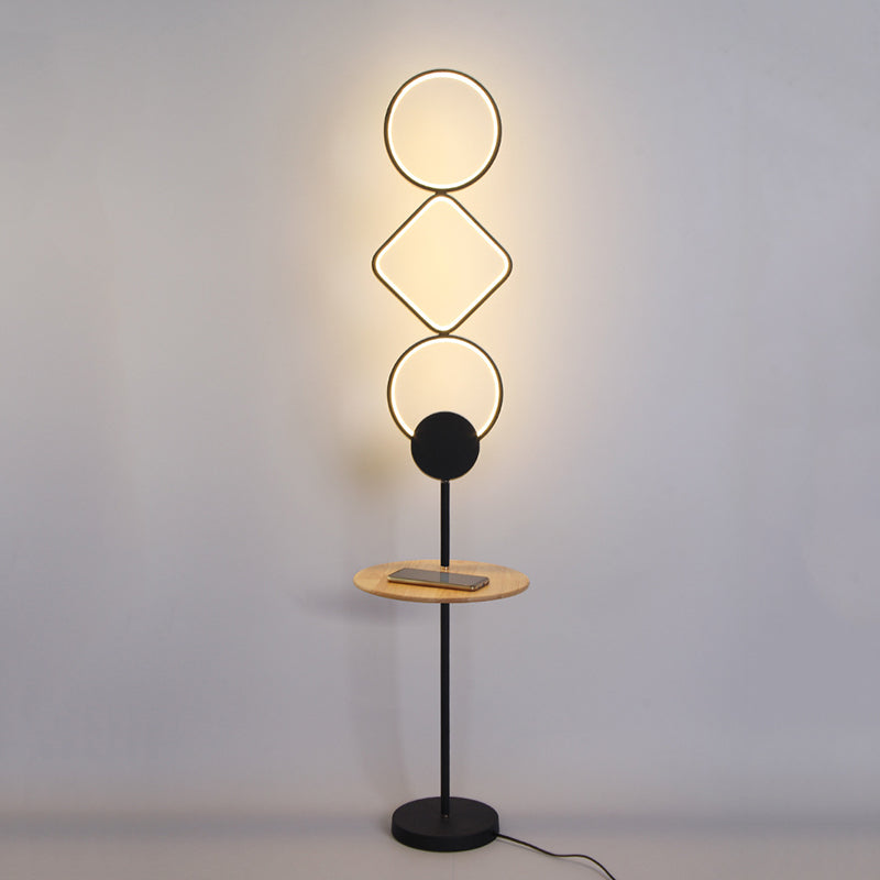 Geometric Linear Floor Light Simplicity Acrylic Living Room LED Floor Standing Lamp