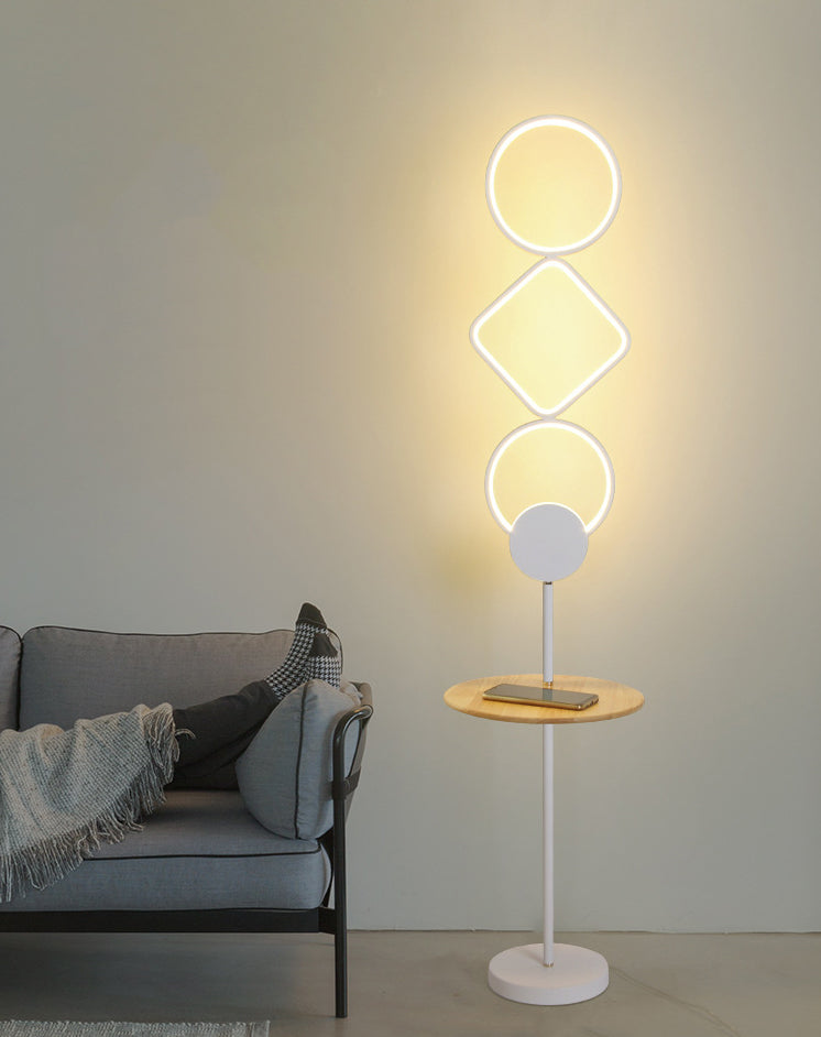 Geometric Linear Floor Light Simplicity Acrylic Living Room LED Floor Standing Lamp