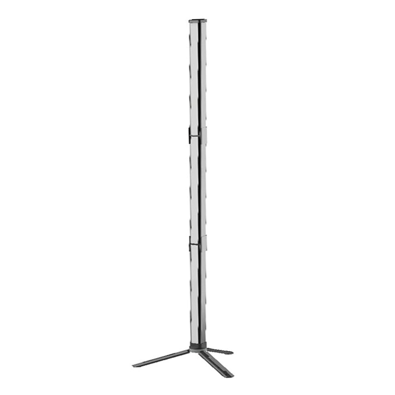 Simple Style Tripod Floor Lamp Height Adjustable Metal Game Room LED Standing Light in Black