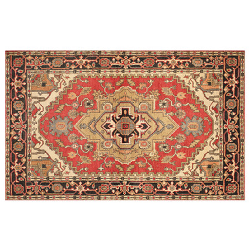 Alfombra de estampado simétrico multicolor alfombra de poliéster alfombra retro de respaldo retro para sala de estar para sala de estar