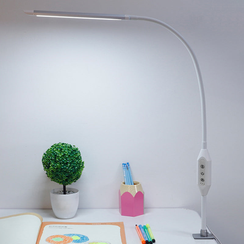 Flexible Linear Clamp-on Lamp Minimalist Metal Study Room LED Table Light with Touch Control