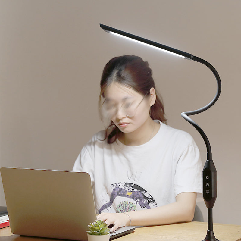 Flexible Linear Clamp-on Lamp Minimalist Metal Study Room LED Table Light with Touch Control