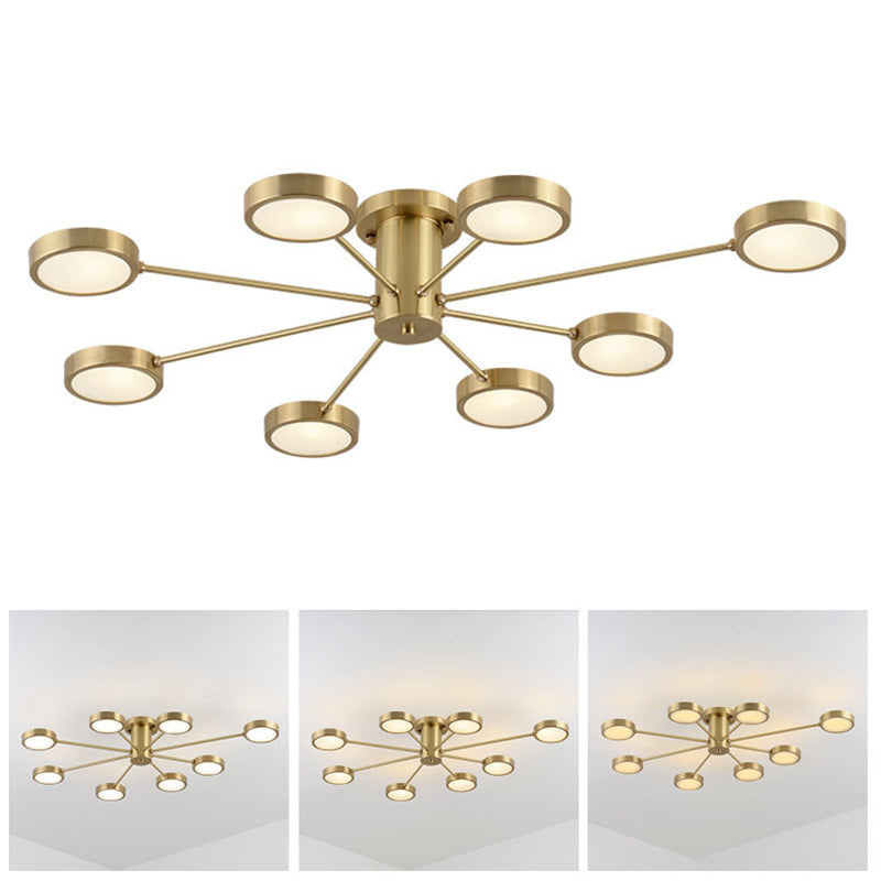 Acrylic Rounded Chandelier Lights Modern Bedroom Living Room Pendant Lighting Fixtures