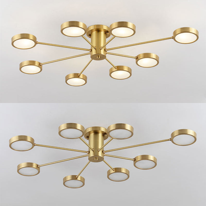 Acrylic Rounded Chandelier Lights Modern Bedroom Living Room Pendant Lighting Fixtures