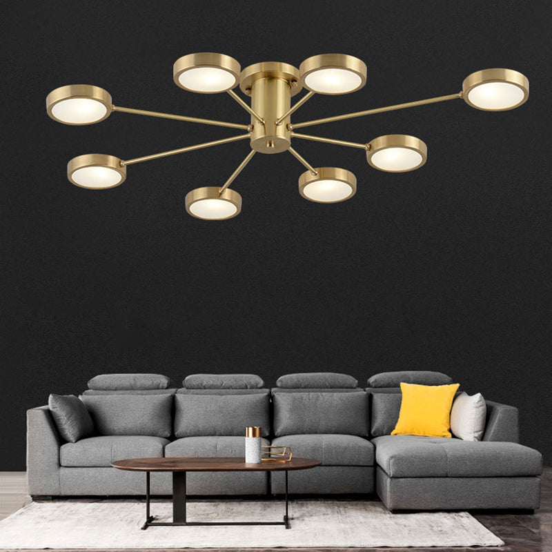 Acrylic Rounded Chandelier Lights Modern Bedroom Living Room Pendant Lighting Fixtures