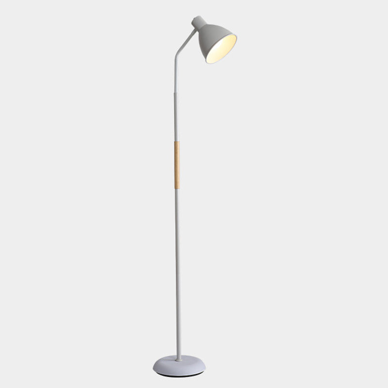 Nordic Bell Shade Vloer Standing Licht metalen Woonkamer Verstelbaar leesboeklamp