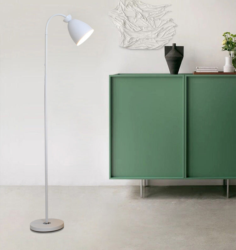 Roteerbare klok vloerlicht macaron stijl metalen 1-licht slaapkamer leesvloer lamp