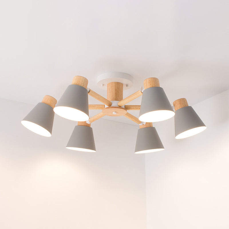 Modern Simplicity Cone Chandelier Pendant Light Metal Hanging Pendant Lights for Restaurant