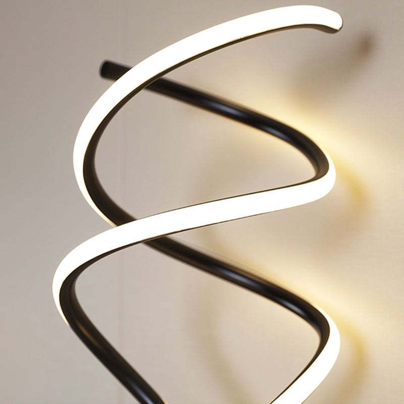 Lampadaire en acrylique linéaire en spirale LED minimaliste LED debout pour le salon