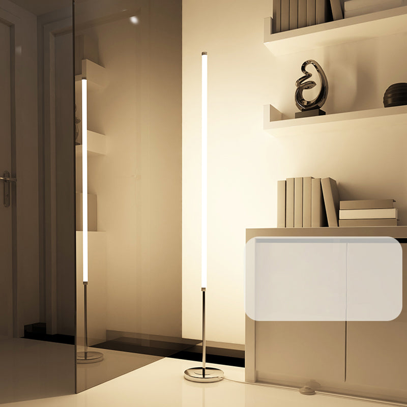 Acryl buisvormige staande vloerlicht minimalisme chroom afwerking led vloer lamp voor woonkamer