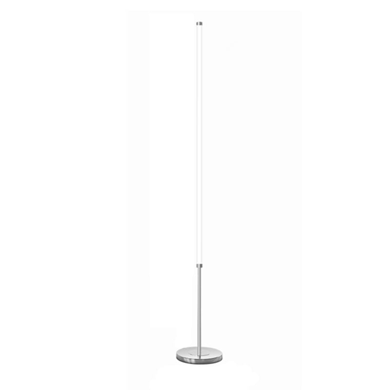 Planchers debout tubulaire en acrylique minimalisme de finition chromée lampadaire LED pour le salon