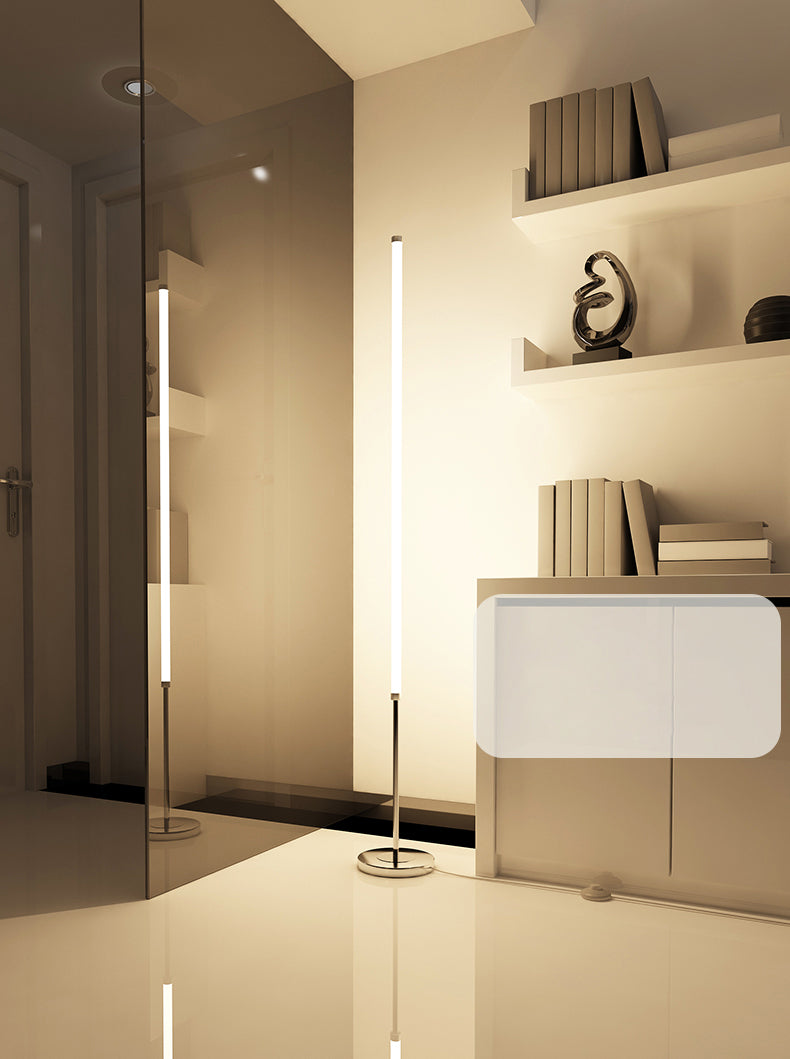 Acryl buisvormige staande vloerlicht minimalisme chroom afwerking led vloer lamp voor woonkamer