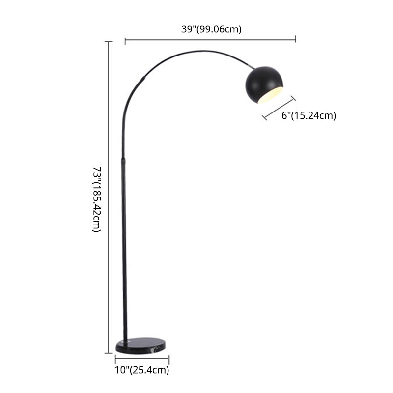 Iron Visserijstang Vloer Lamp Macaron 1-Hoofd Leesvloer Licht met verstelbare koepelschaduw