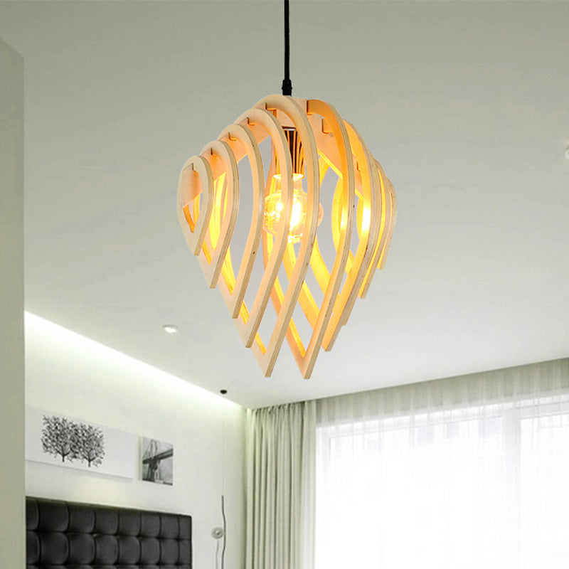 1 lampada da letto con soffitto per soffitto da letto 1 bulbo con tonalità in legno taglio laser