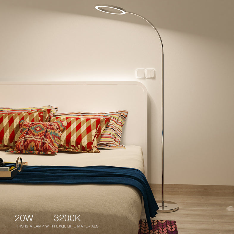 ANELLO SILVER RAMBINA LIMA SEMPLICE SECCHIO LED LED LED FLESSEBILE LAMPAGNO PER CAMERA DA LETTO