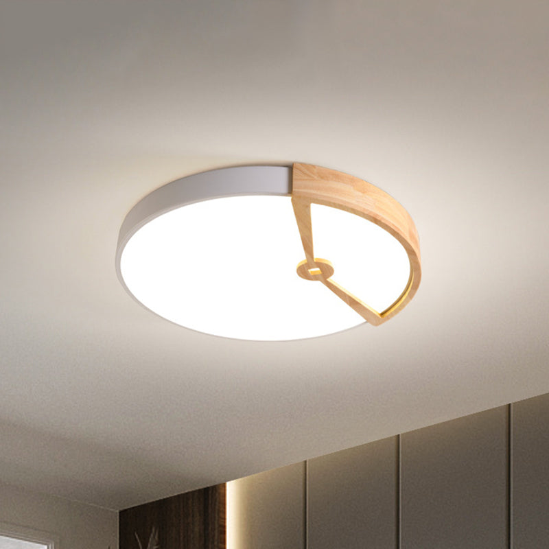 16 "/19.5" Wide Metallo Rotondo Leggero Fissaggio Modernista LED Bianco Flush Lampada in bianco / Warm Light