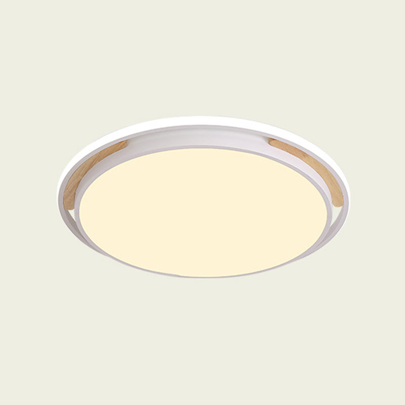 Square/Round Metal Flush Lighting Zeitgenössische Grau/Weiß LED in der Nähe Ceiling Lamp in White/Warm Light, 14 "/18" /22 " W