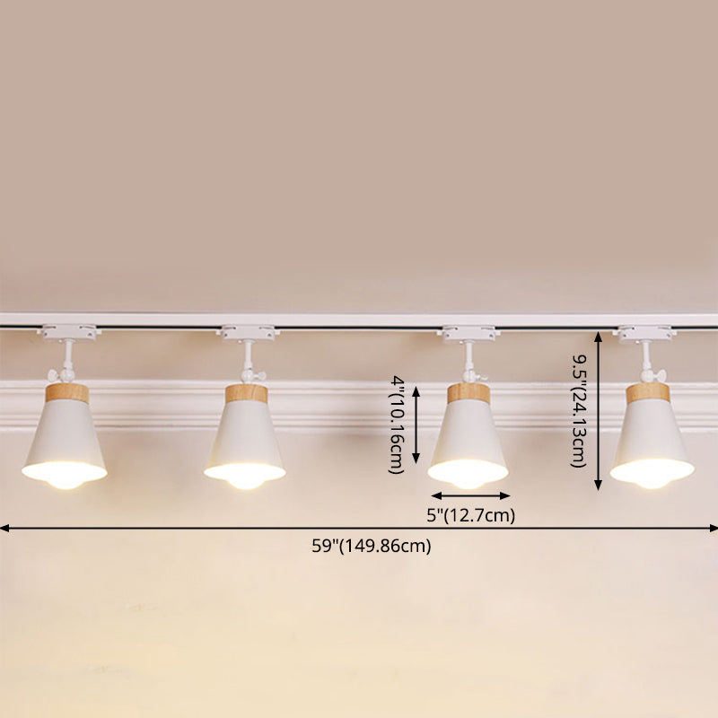 Cono de metal Semi Flush Luz de techo de estilo moderno Montaje Semi Flush Techo de techo