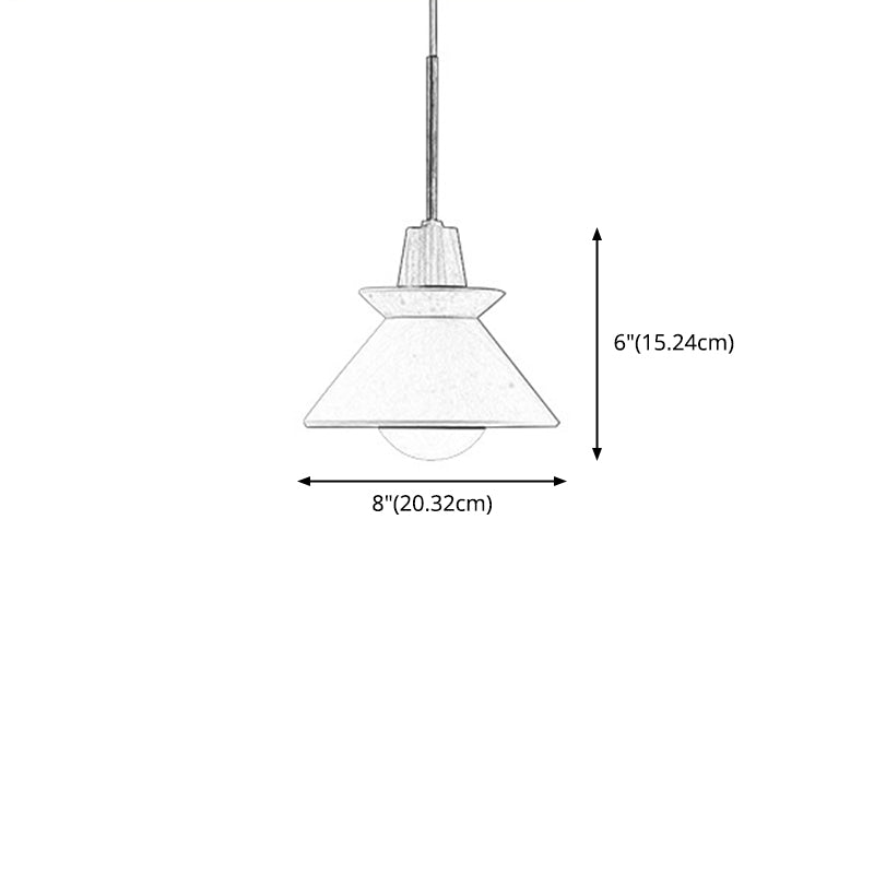 Modern Simplicity Conical Hanging Ceiling Light Cement Hanging Light for Living Room