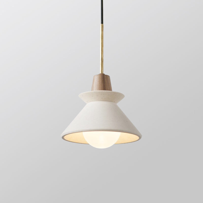 Modern Simplicity Conical Hanging Ceiling Light Cement Hanging Light for Living Room