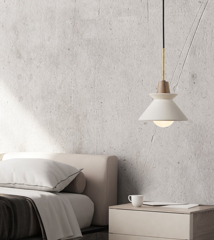 Modern Simplicity Conical Hanging Ceiling Light Cement Hanging Light for Living Room