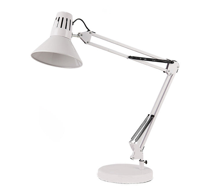 Conical Study Room Desk Lamp Metallic 1 Head Nordic Table Light with Swing Arm