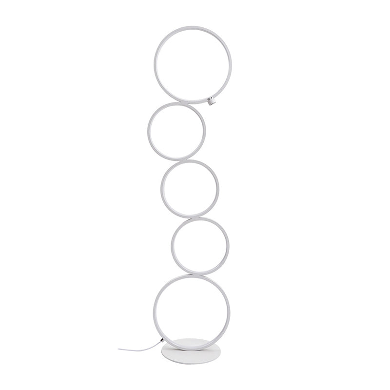 Bubble Ring Shaped Floor Lamp Novelty Simple Style Metal Living Room Standing Light