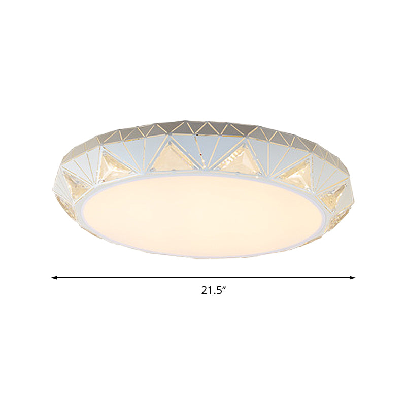 Moderne conische ronde/vierkante/rechthoekige inbouwlamp Kristalwit LED-plafondlamp met/zonder afstandsbediening Traploos dimmen