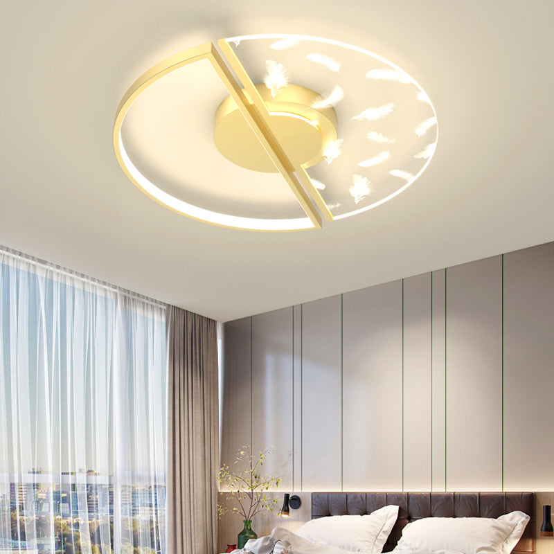 Round Flush Mount Ceiling Light Acrylic Modern Simplicity Flush Mount Ceiling Light for Living Room