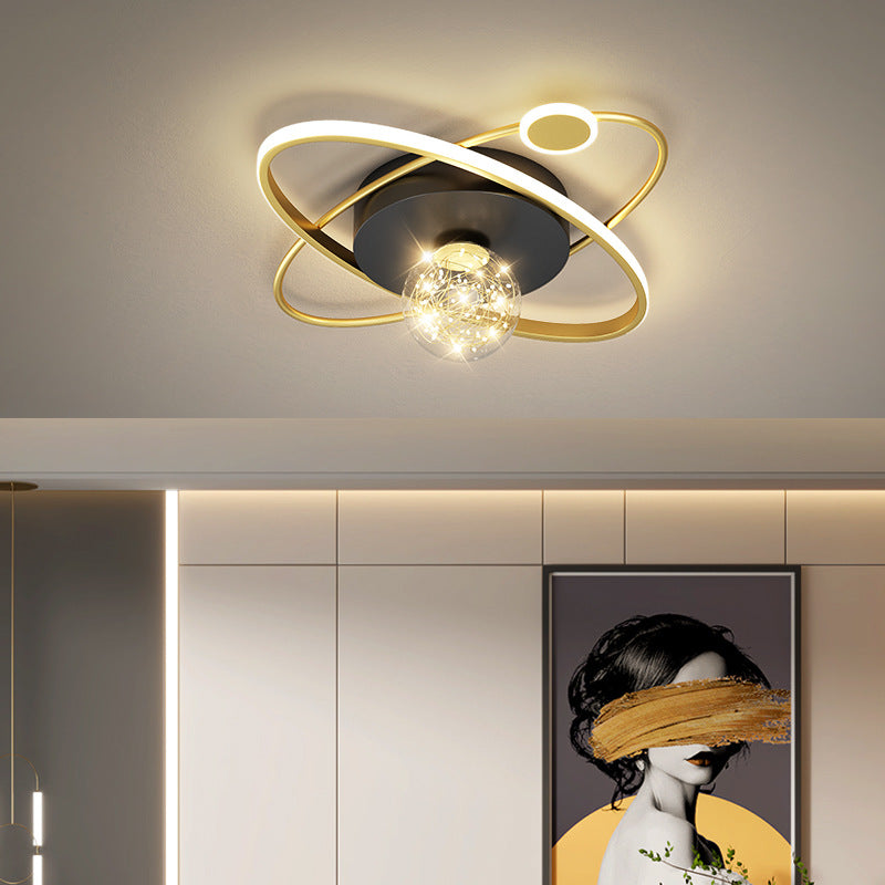 Kreis Ring halb Flush Mount Leuchte moderne Einfachheit Deckenmontage Leuchte für Schlafzimmer