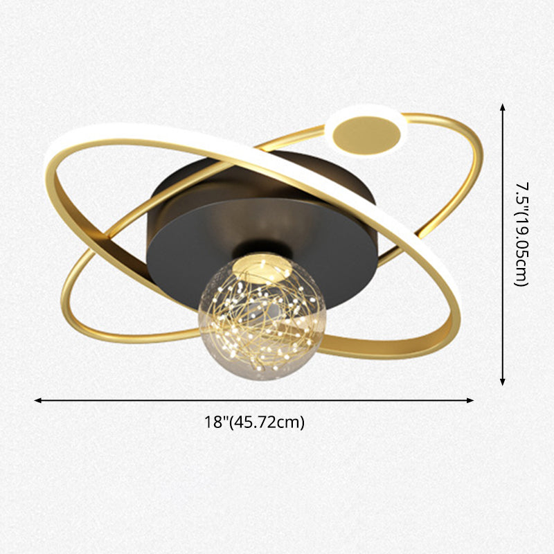 Cirkelring semi -spoeling montage verlichting armatuur moderne eenvoud plafondmontage verlichtingsarmatuur voor slaapkamer