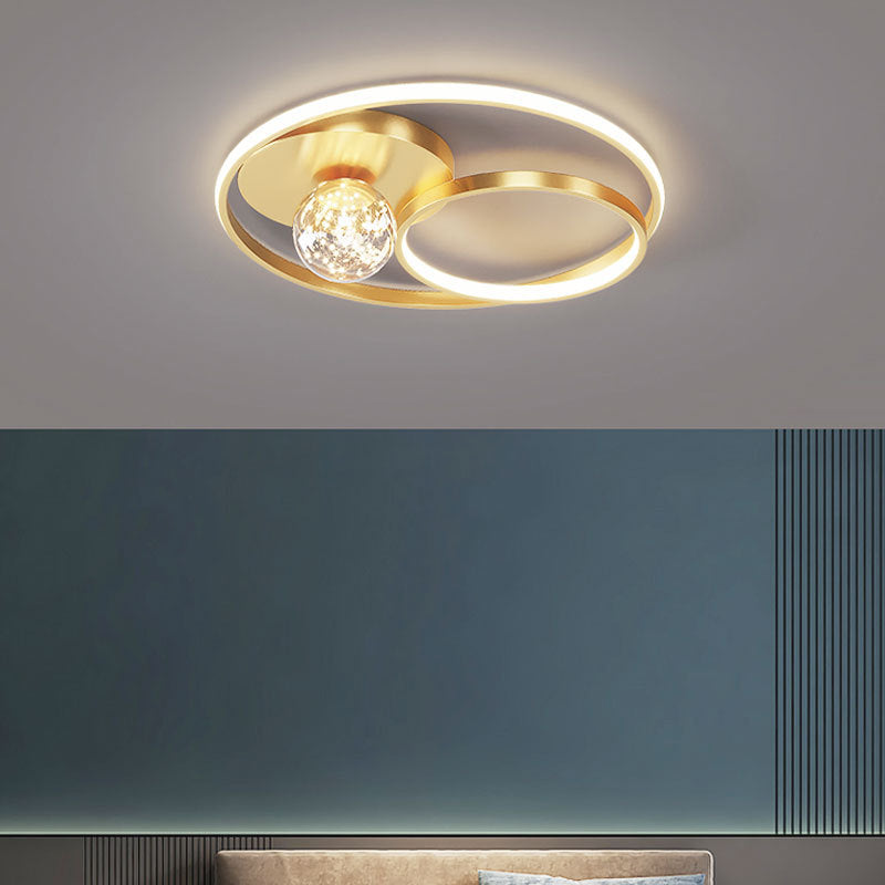 Round Flush Mount Ceiling Light Acrylic Modern Simplicity Flush Mount Ceiling Light for Living Room