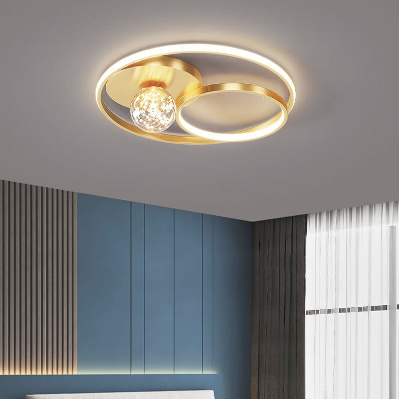 Round Flush Mount Ceiling Light Acrylic Modern Simplicity Flush Mount Ceiling Light for Living Room