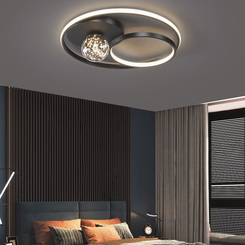 Round Flush Mount Ceiling Light Acrylic Modern Simplicity Flush Mount Ceiling Light for Living Room