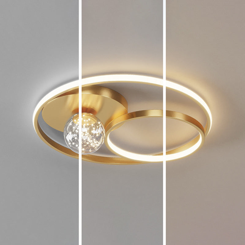 Round Flush Mount Ceiling Light Acrylic Modern Simplicity Flush Mount Ceiling Light for Living Room