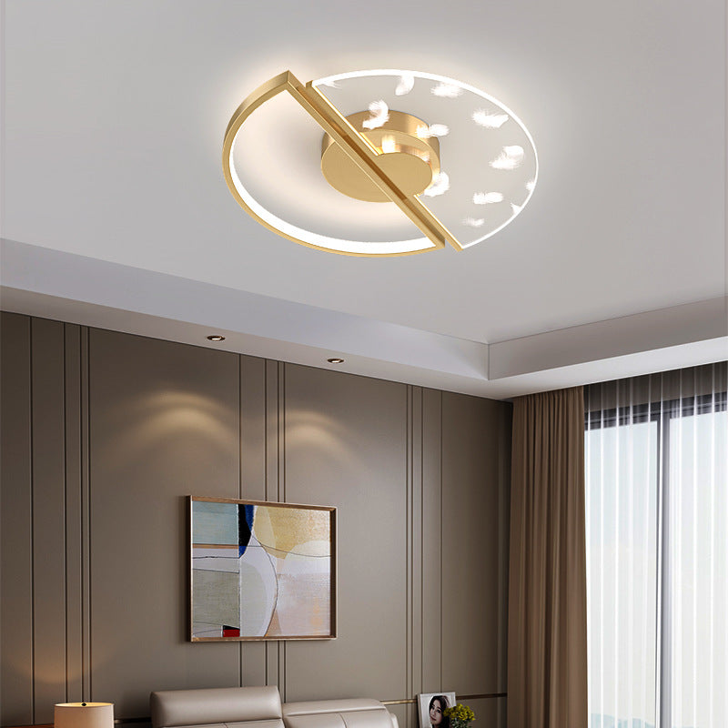 Round Flush Mount Ceiling Light Acrylic Modern Simplicity Flush Mount Ceiling Light for Living Room